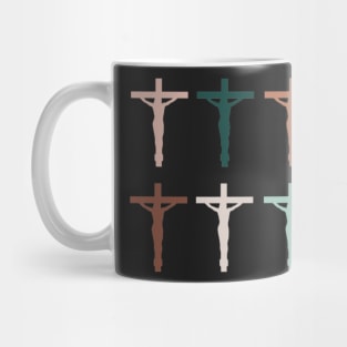 Terracotta Pallet Crucifix Sticker Set Mug